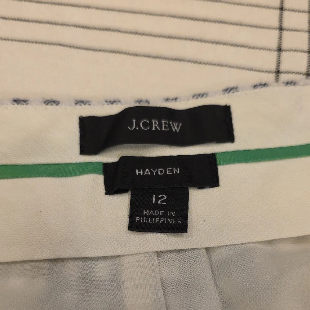 J. Crew Black and White Checkered Cropped Pants - Picture 2 of 10